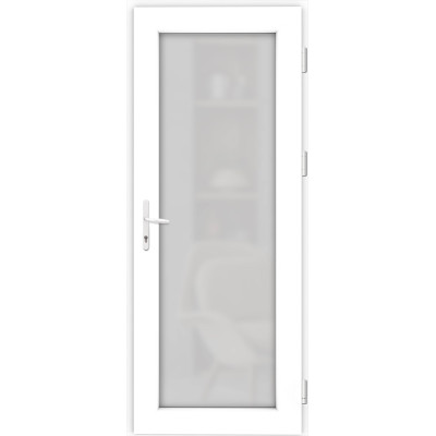 Entry single door with satin glass S111FL